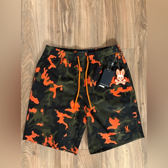 Psycho Bunny Swim Trunks, Men’s XS, 28 Waist, 8 Inseam, Front Slash Pockets - Picture 1 of 14